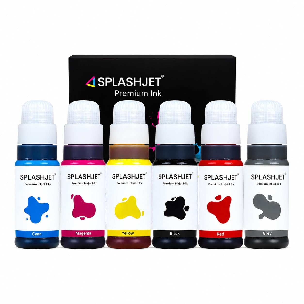 Splashjet 73 Compatible Refill Ink for Canon G570 / G670 Printer - (70gm x C/M/Y/Bk/R/GR) - 502369-picture-21