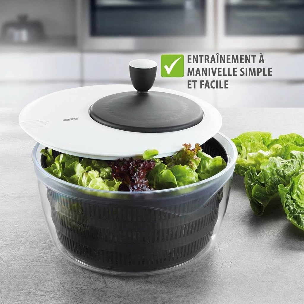 GEFU Essoreuse à Salade ROTARE + Couvercle fraîcheur