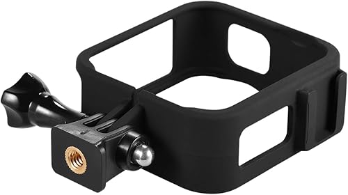 Miniatura 7 de Andoer Funda de cámara de acción para cámara de plástico con marco protector de carcasa de vlog con soportes dobles de zapata fría para cámara