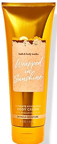 Bath & Body Works Wrapped In Sunshine Signature Collection Ultimate Hydration Crema corporal para mujeres, 8 onzas líquidas (envuelto en el sol),