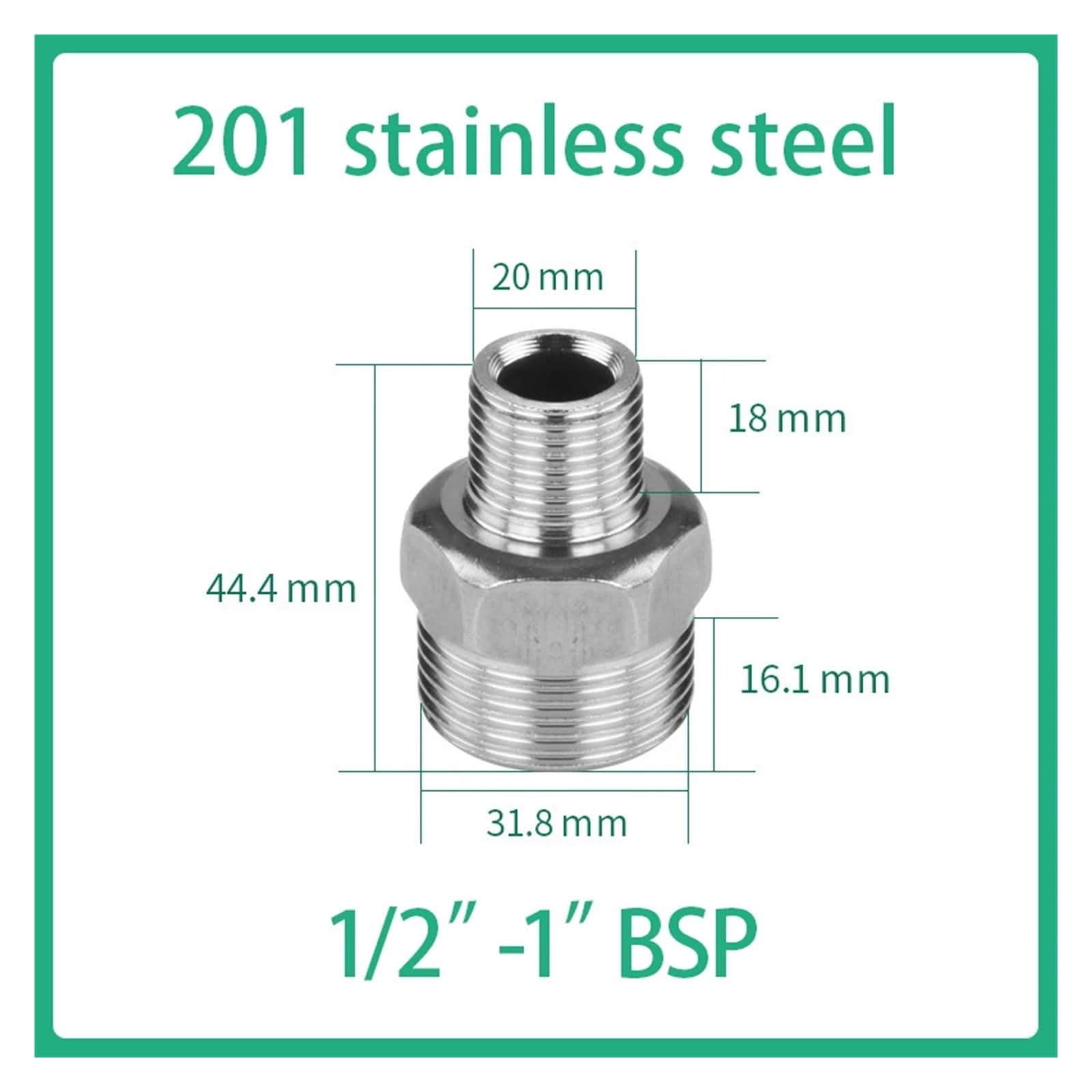 Szybkozłączka konwersyjna ze stali nierdzewnej, szybkozłączka ze stali nierdzewnej, gwint zewnętrzny 1/4" 3/8" 1/2" 3/4" 1" (3,1 PCS_BSP)