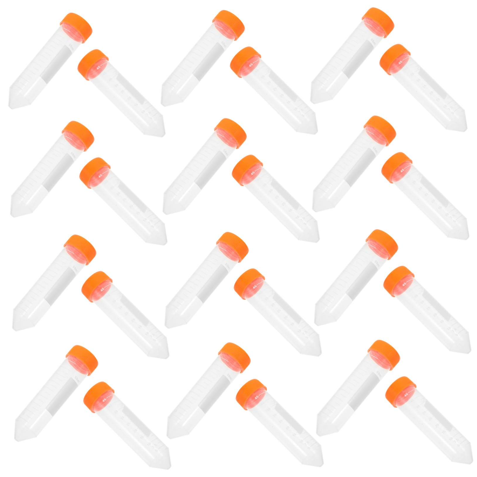 iplusmile 75pièces Tubes à Centrifuger Lot De Éprouvettes Transparentes Avec Graduation Conteneurs De Stockage Pour Expériences Scientifiques Laboratoire