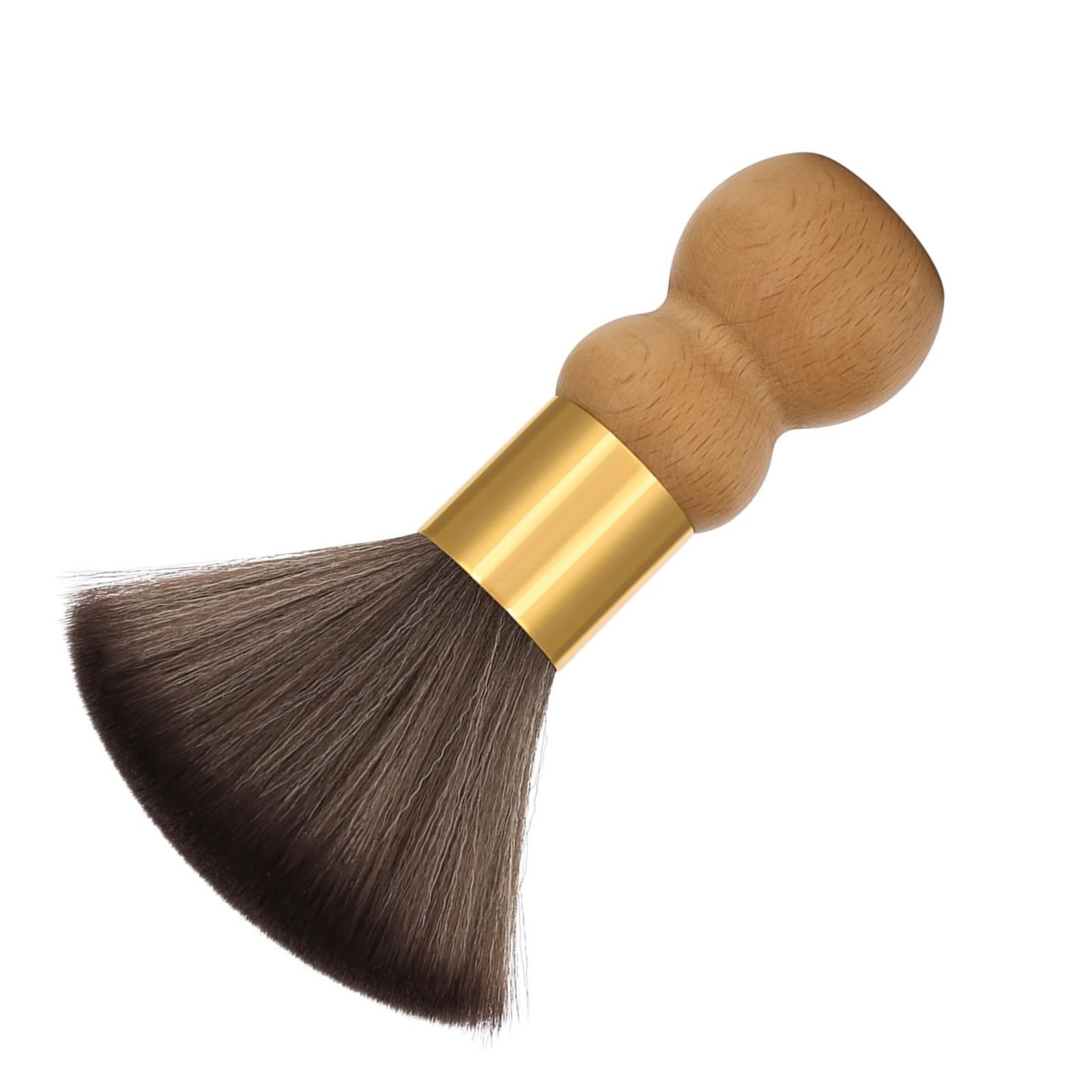 Cepillo Suave For Peluquería, Cepillo De Limpieza For Eliminar El Polvo De La Cara Y El Cuello, Mango De Madera, Cepillo De Maquillaje De Estilo Antiestático(B)