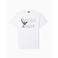 EMPORIO ARMANI T-Shirt Girocollo da Uomo con Logo audace, Bianco