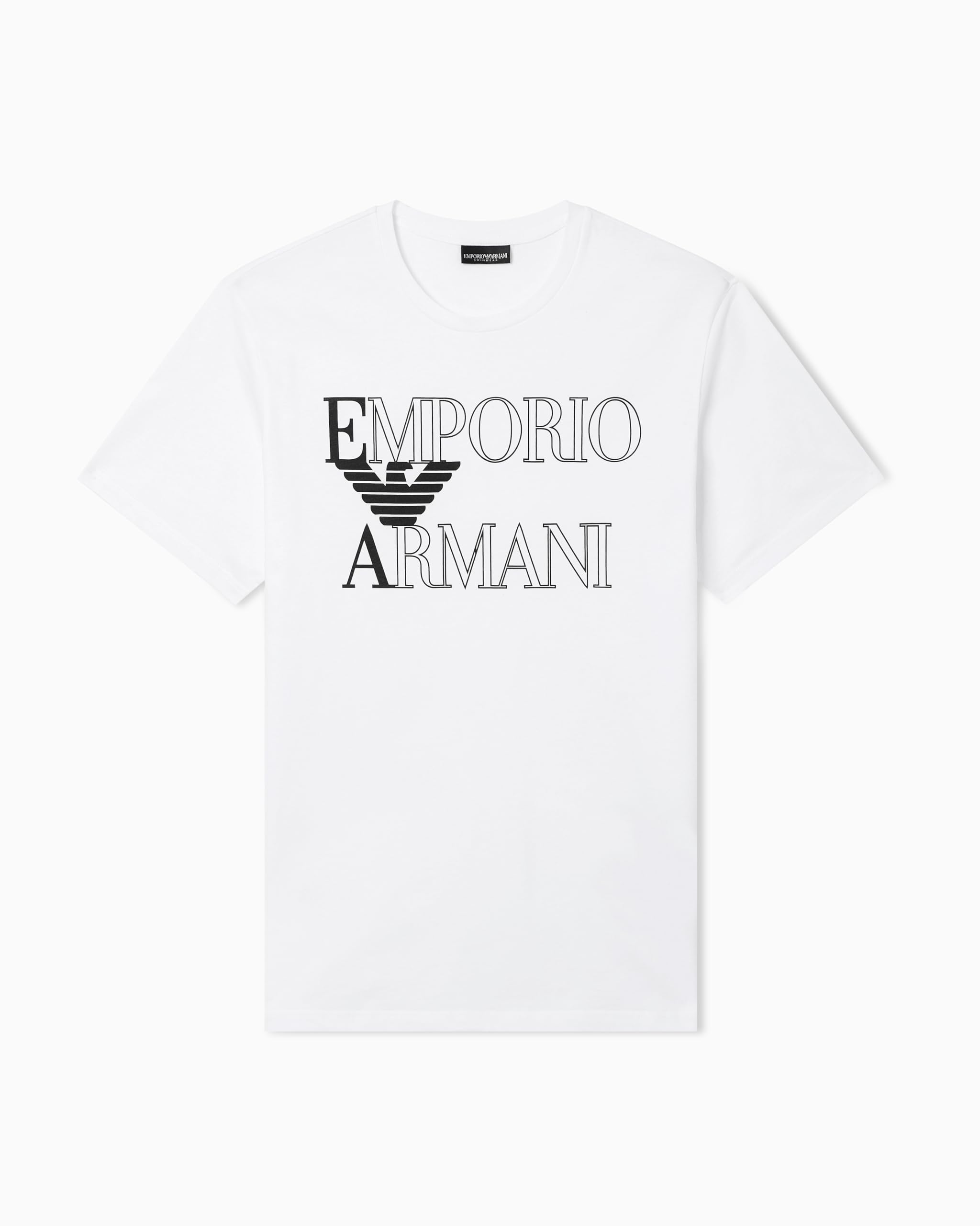 Emporio Armani Men's White Bold Logo Crew Neck T-Shirt L