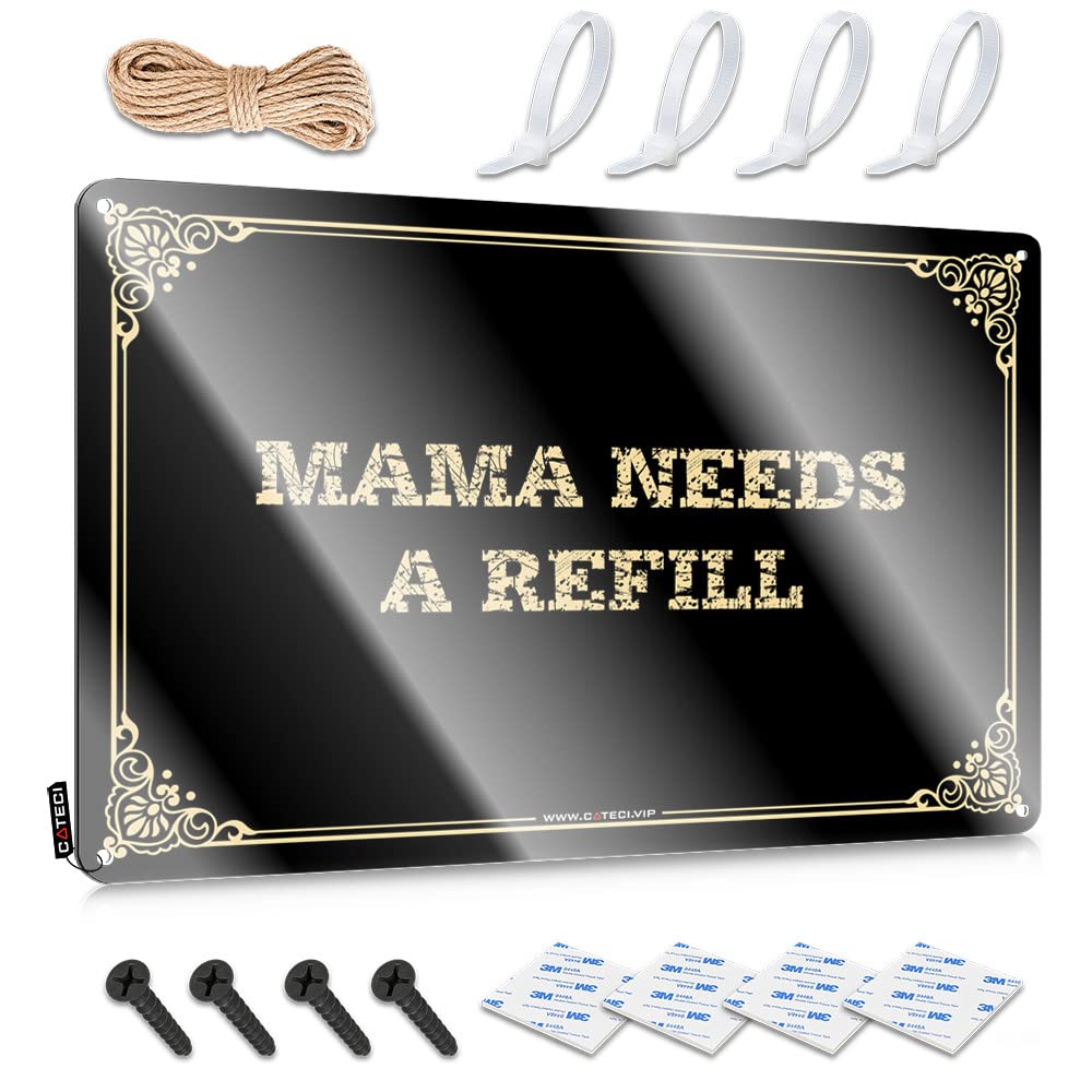 Tapestry Gift Tin Sign | Mama Needs A Refill Core For Mold Living Room(30X40CM)