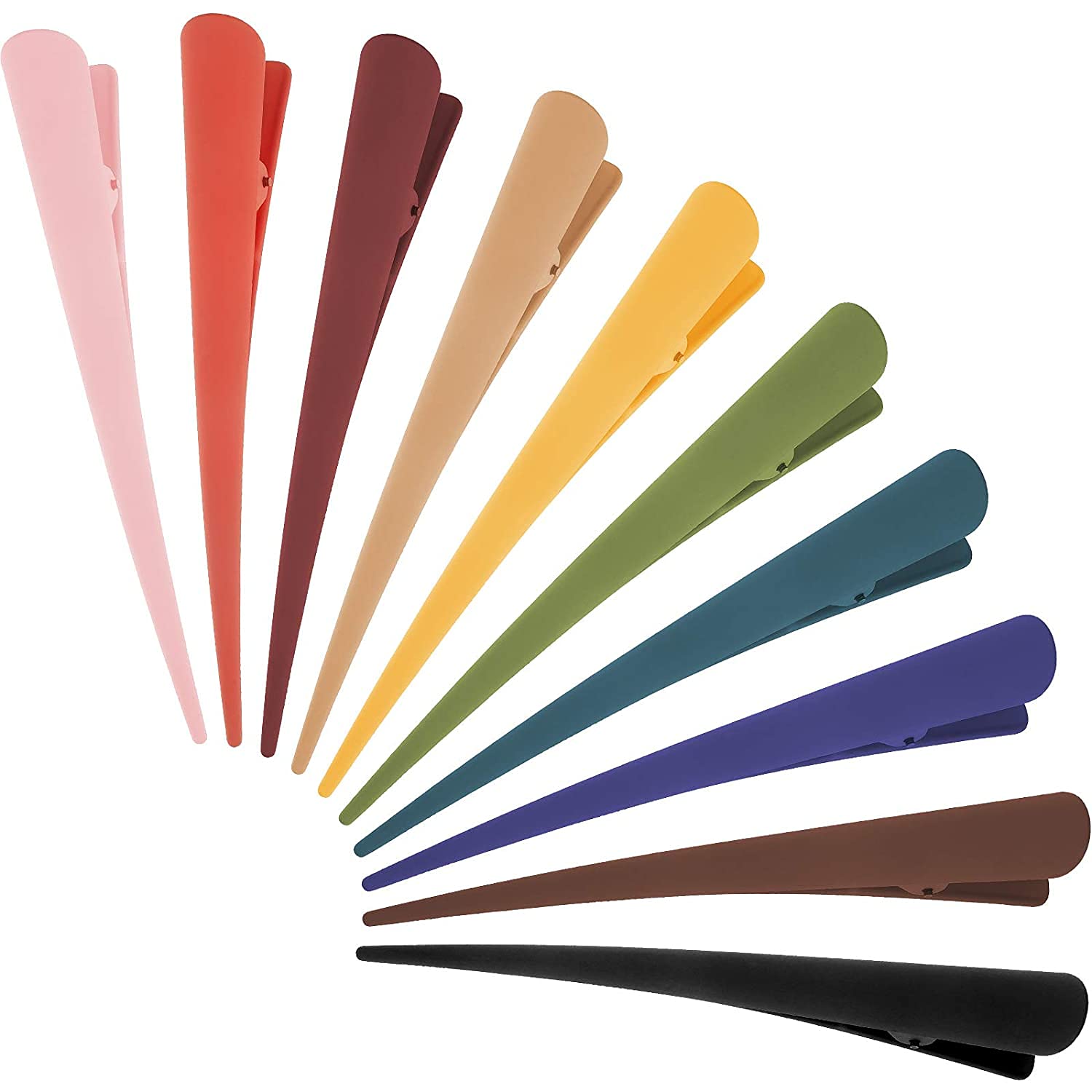 10 Pcs Large Metal Beak Duckbill Alligator Clips For Thick or Heavy Hair High Light Transmission Acetate Hair Clips Teeth Hair Barrettes No Slip Grip Hair Slide Stylish