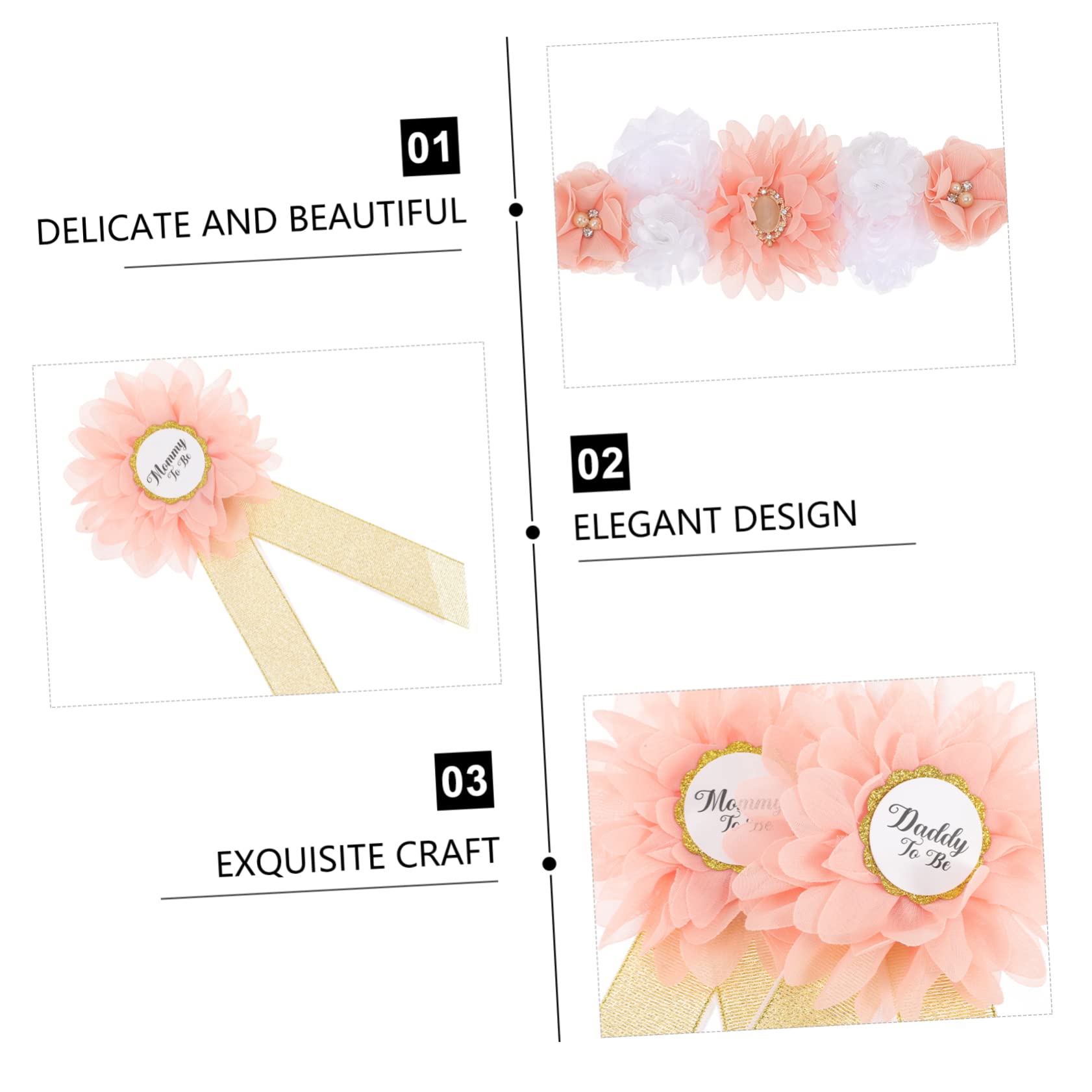 TOPBATHY 4 Set Di Fasce Per Gravidanza E Maternità Per Fascia Per Neonato Corsage Per Mamma