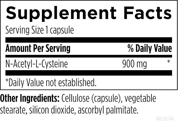 Designs for Health NAC - 900mg N-Acetyl-L-Cysteine, Antioxidant Glutathione Precursor - Detox + Workout Recovery Support - Non-GMO + Gluten Free Supplement (120 Capsules)