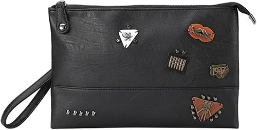 Amazon スカル ワッペン スタッズ クラッチバッグ セカンドバッグ プレート アンティーク ヒゲ ロボット 髑髏 シンプル 個性的 大人 結婚式 V系 モード系 メンズ プレゼント 誕生日 人気 クラッチ セカンドバッグ