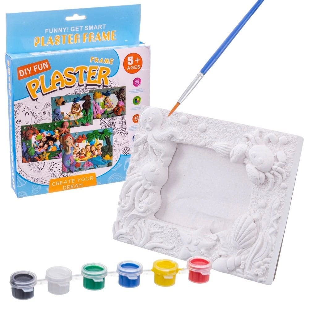VBM Plaster Photo Frame Painting Kit Creature DIY Drawing Fun Kids Projects Photo Frame DIY Kit Personalised Frames,Painting Tools Set, Decorative Painting Kit, Living Hall Decorative Frame Item 3