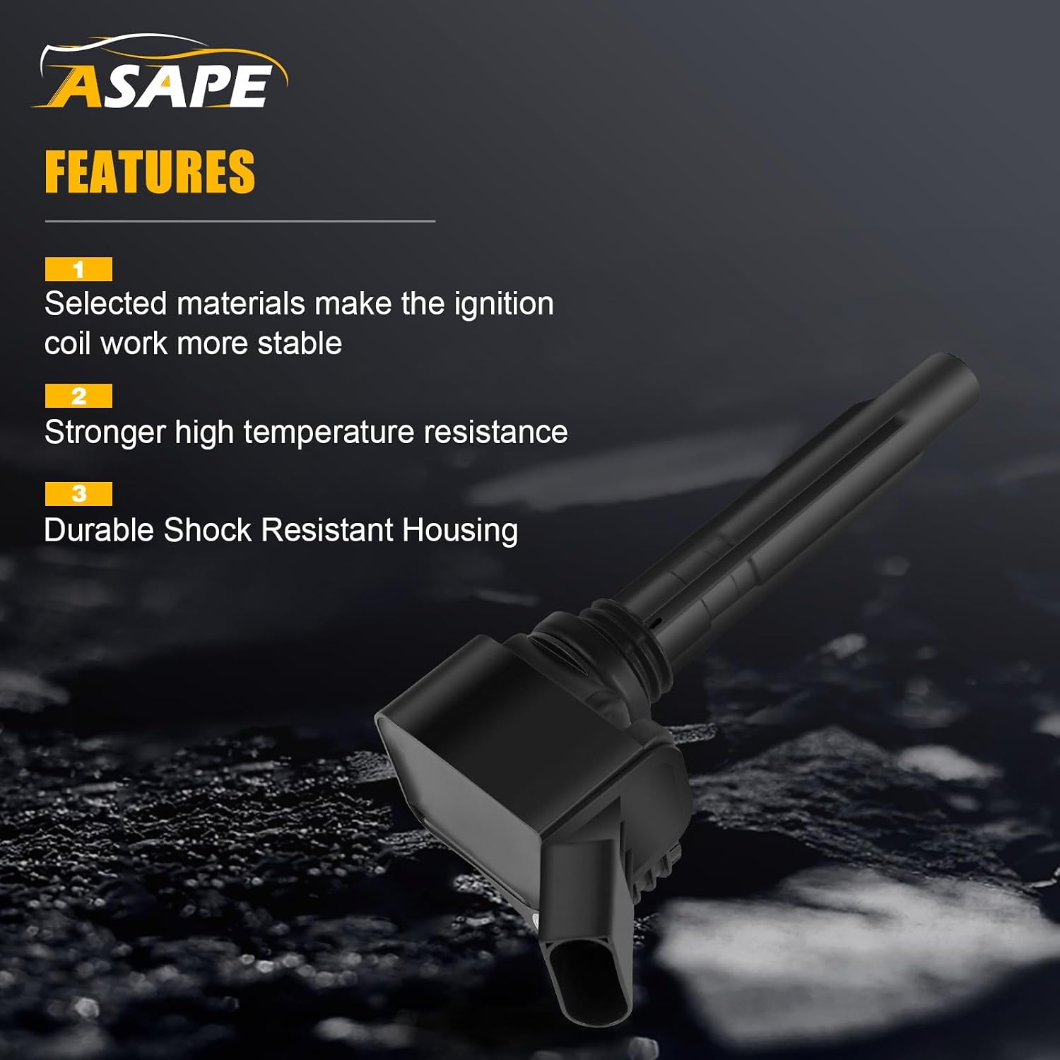 ASAPE Set of 4 Ignition Coil Pack with 4*Spark Plug Fit for 2018-2020 for Volkswagen Tiguan 2.0L 2015-2019 for Audi A3 2.0L 2014-2017 for Volkswagen Beetle 1.8L, Replace UF716