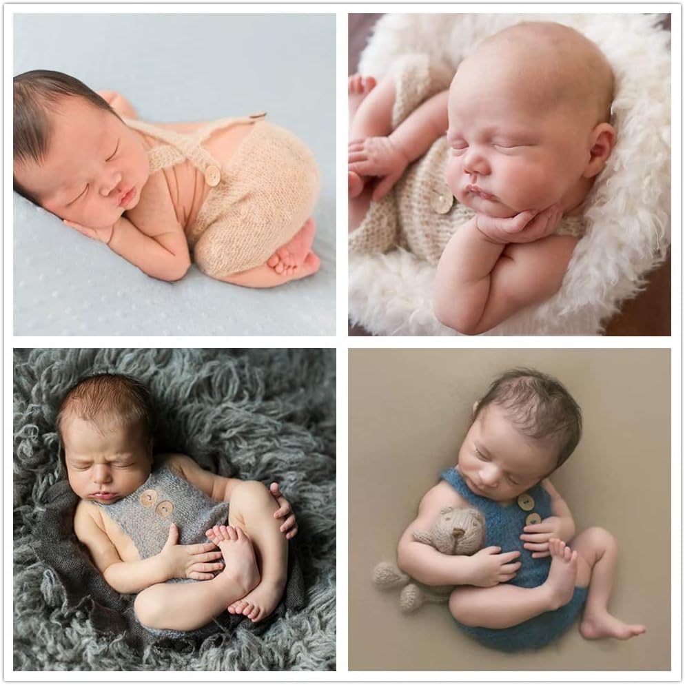 Zeroest Baby Photography Props Boy Girl Photo Shoot Outfits Newborn Crochet Infant Knitted Clothes Mohair Outfit