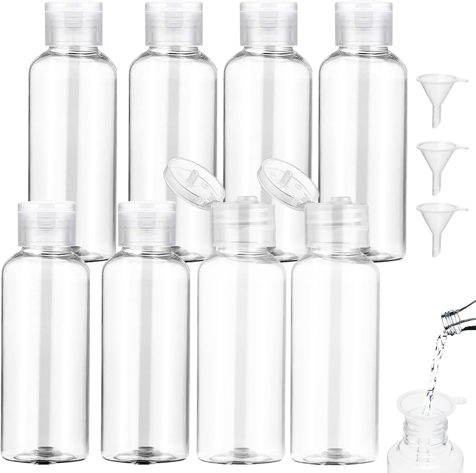 Boutelles de voyage pour remplr des boutelles en plastque Ensemble