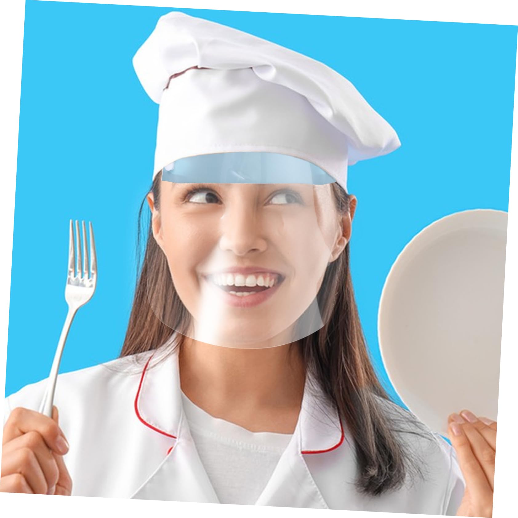 OUNONA 2pcs Oil Cap Protection Protection Adjustable Guard Oil Mask Grinding Mask Barber Faces Mask Transparent Pp