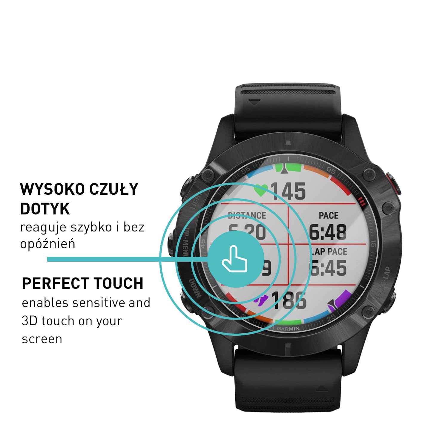 smartect Szkło Hartowane 3 Sztuki dla Garmin Fenix 6 / Fenix 6 Pro | (NOT 6s, 6s PRO, 6X PRO) Szklana Ochrona Ekranu HD Anti-Zarysowania, Twardość 9H, Odporne na Uderzenia, Bez Pęcherzyków