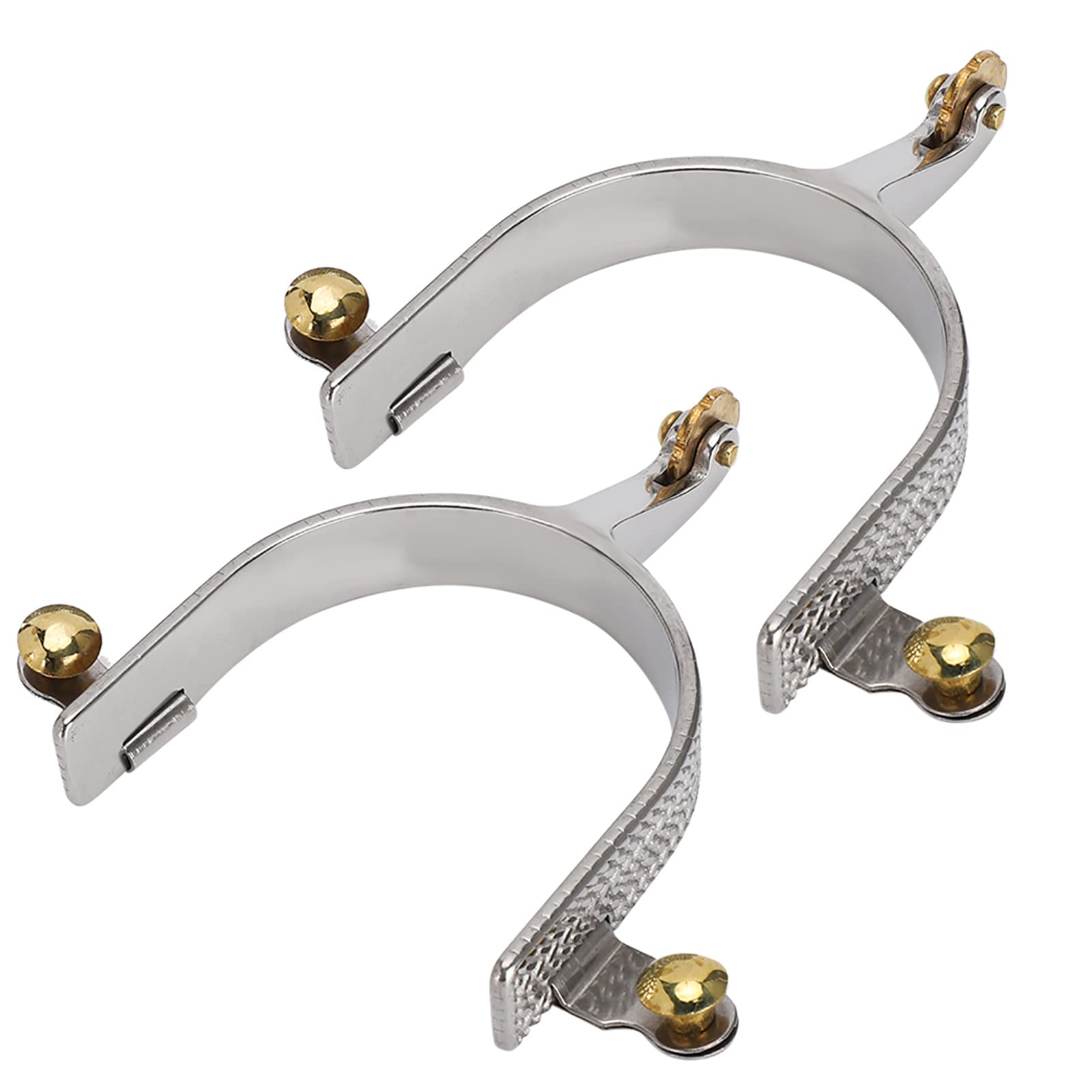 Sporen aus Edelstahl Retro Pferdesporen westernsporen Kleeblatt Frauen 8 cm Innendurchmesser, Western Sporen, Pferdestiefel Sporen, Western Edelstahl Sporen