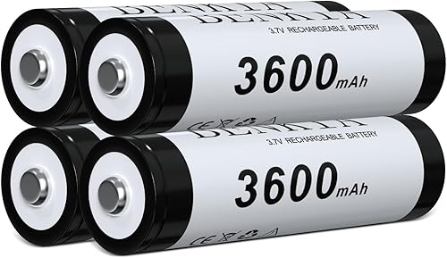 Miniatura 1 de Batería recargable 18650 3600 mAh gran capacidad 3.7 voltios baterías Li-ion botón superior 4 Pack para linterna faro