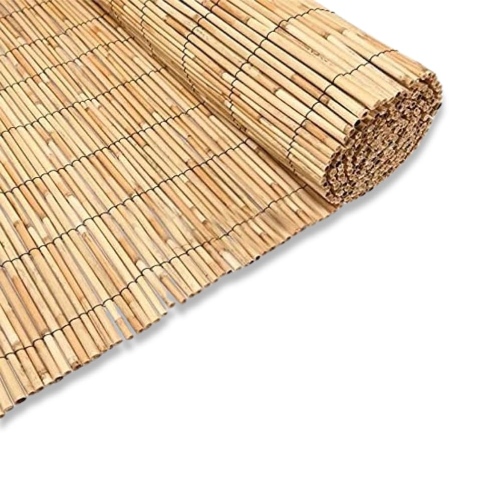 Extra Thick Natural Peeled Reed Fence, Garden Screening Fence Panels, Natural Reed Fencing, Garden Screening for Wind Protection, Strong Garden Screening for Privacy and Outdoor Fencing (1.2 X 3M)
