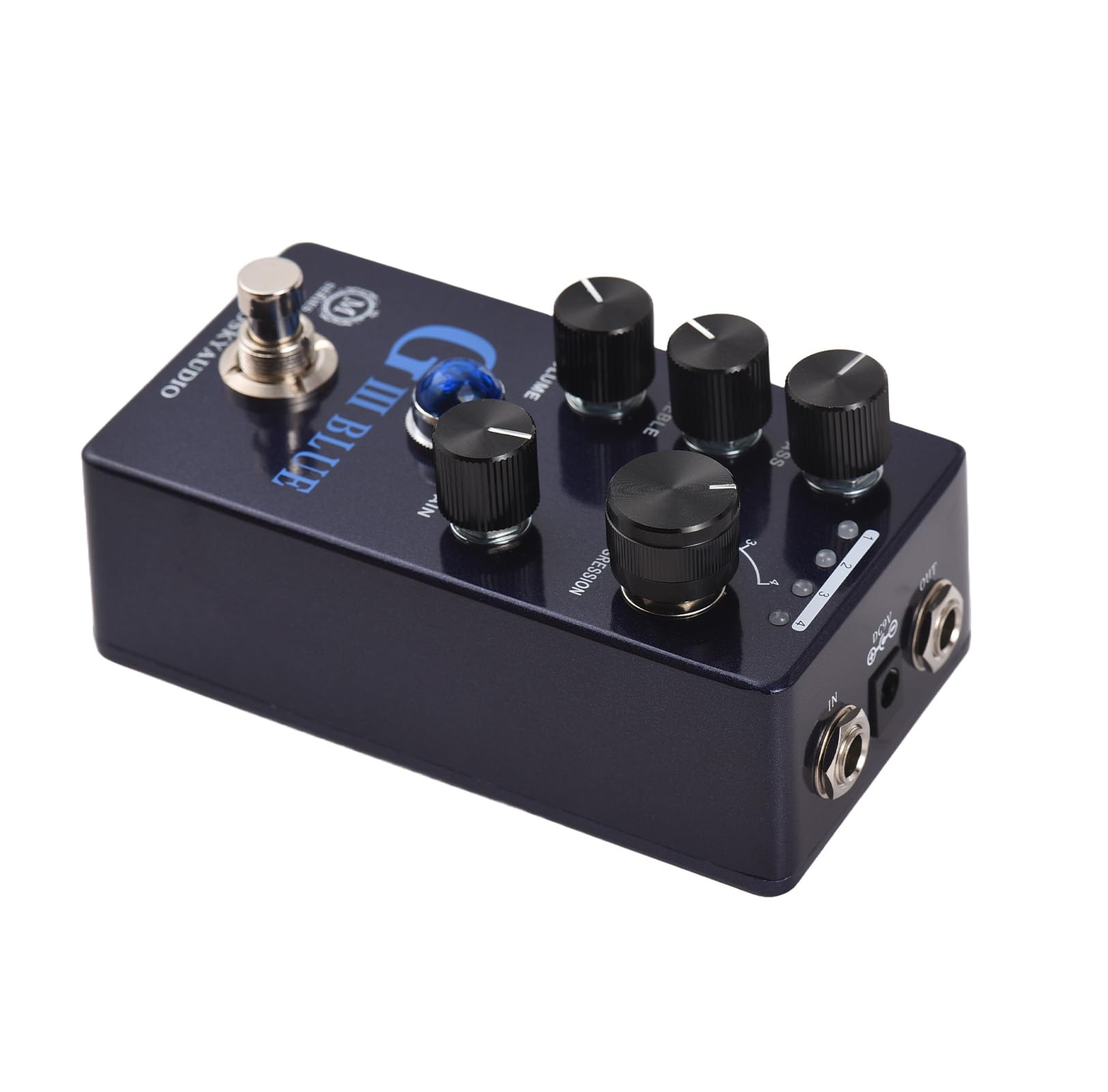 Efekty Gitarowe Przester z Fioletowym Kanałem Preamp Overdrive dla Gitarzystów Elektrycznych CZARNY