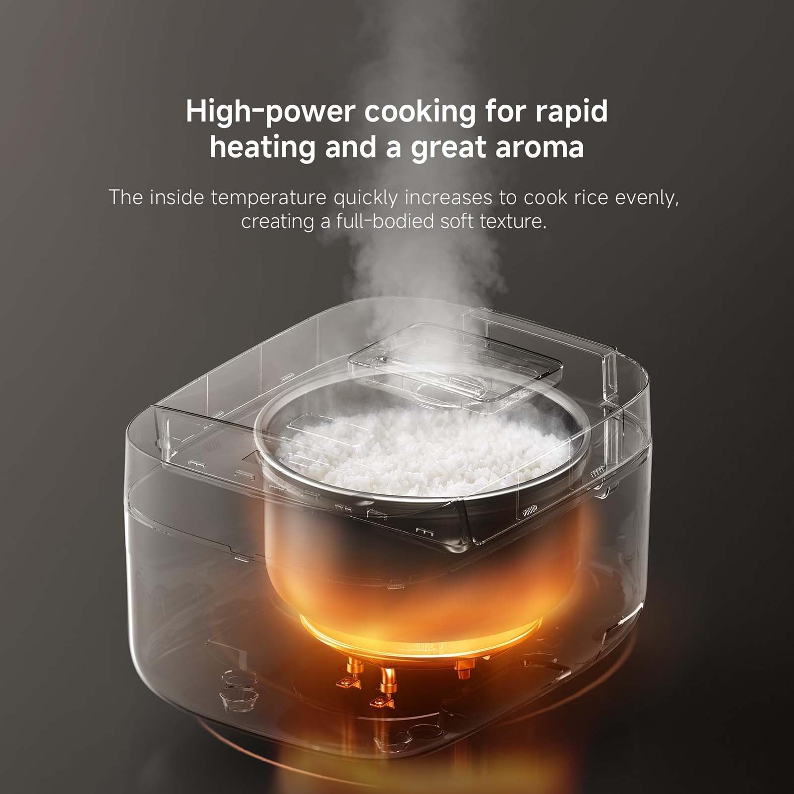 THEGA Cuociriso, Cuociriso Smart Multifunzionale con Vaporiera da 3L per 2-6 Persone, Cuociriso Multifunzione 8-in-1 con Controllo Intelligente Tramite App