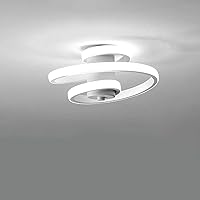 Vista 2 de Xuthusman Lámpara de techo moderna LED de acrílico para sala de estar, dormitorio, lámpara de montaje empotrado, elegante accesorio de pasillo de 19