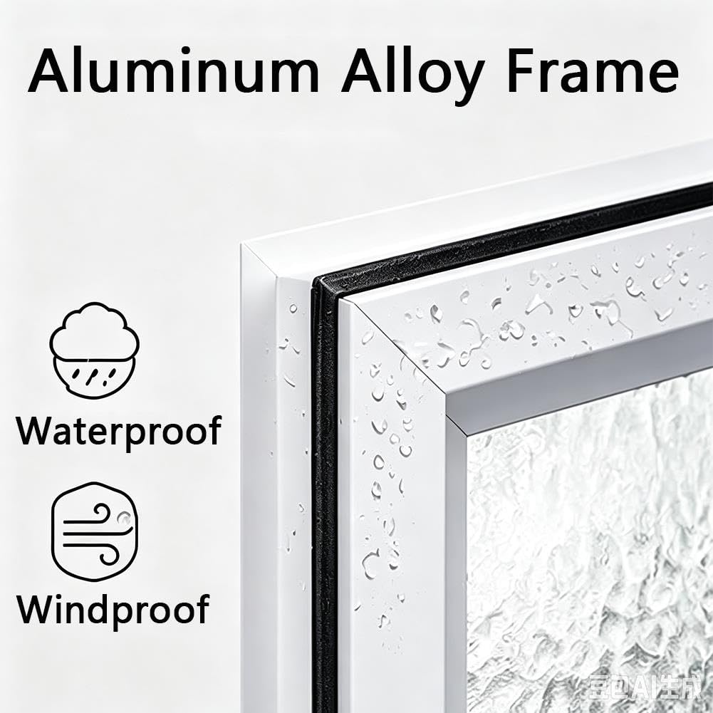 Wodoodporne Okno Piwniczne z Aluminium do łazienki z Klamką