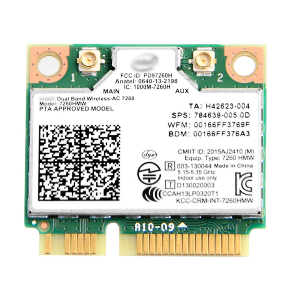 Yunseity Scheda WiFi 4G LTE M.2 7260HMW 300Mbps - Compatibile Con HP EliteBook 840 G6, ProBook 640 G5 E Altri