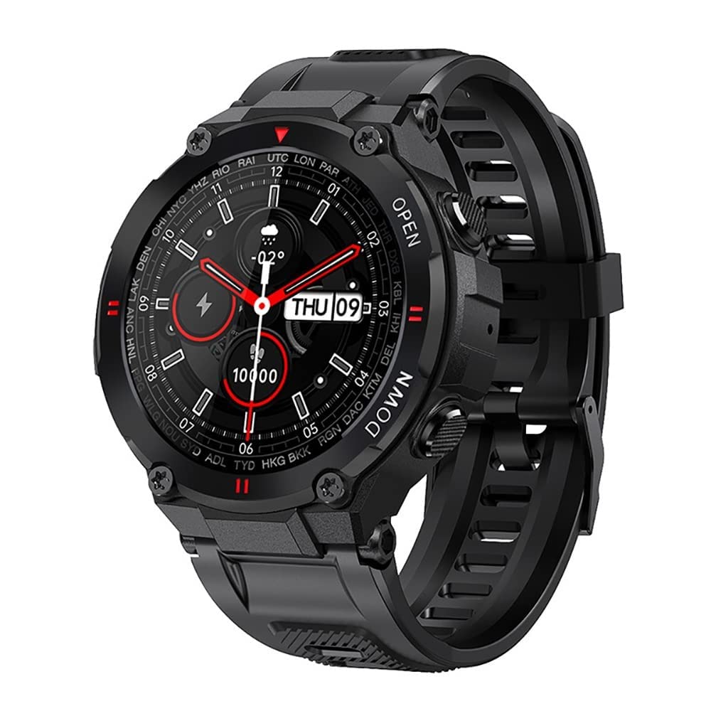 RajoNN 1.28'' Full Touch Screen Smart Watch per Donna Uomo Bluetooth Smartwatch con Risposta/Effettuare Chiamate/Monitoraggio della Salute IP68 Impermeabile Smart Fitness Tracker (Color