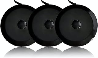 3 Pack Tape Measure Retractable Measuring for Body Fabric Sewing Tailor Cloth Knitting Craft Weight Loss Measurements Retractable Black Dual Sided Tape Measure Body Measuring 60-inch 1.5 Meter