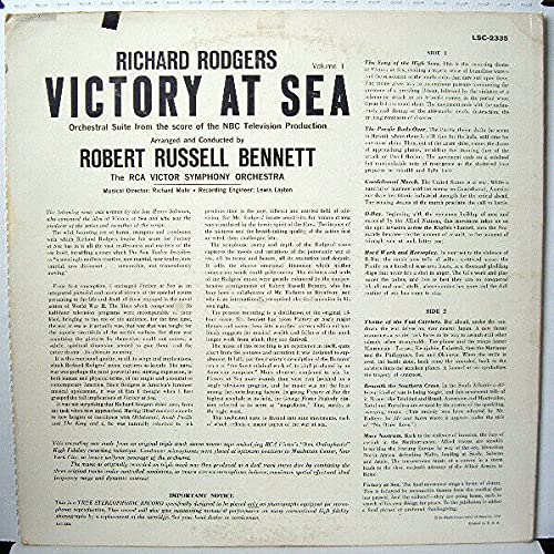 Vista 4 de Victory At Sea Volume 1 Richard Rodgers Russell Bennett LP RCA LSC-2335 - NM/NM