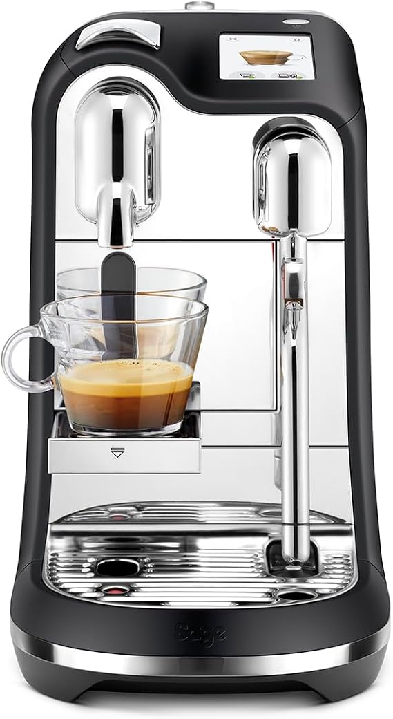 Nespresso Creatista Pro Automatic Pod Coffee Machine with milk frother wand for Espresso, Cappuccino & Flat White by Sage in Black Truffle