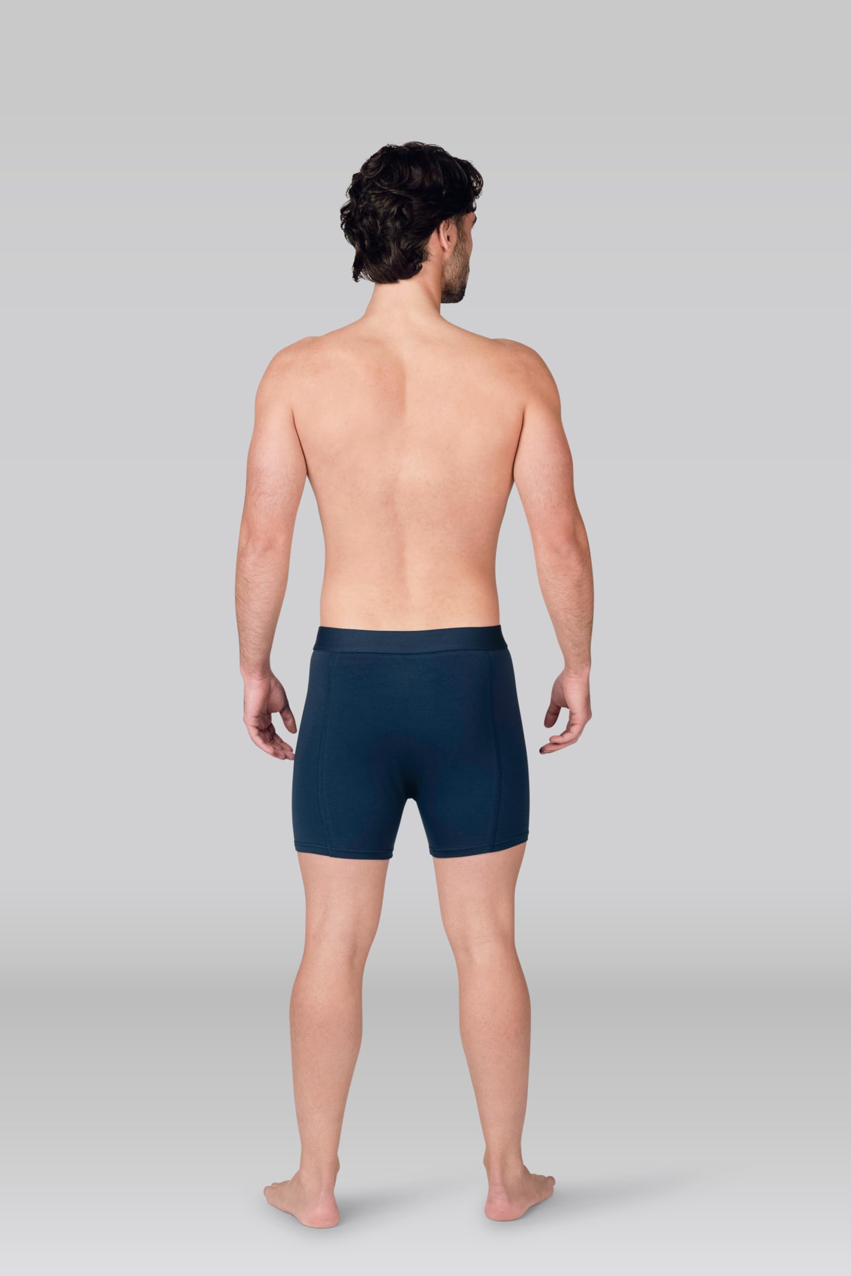 Muchachomalo Uomo Boxer 6-Pack, Tinta Unita, Cotone Pima, Fascia Elastica