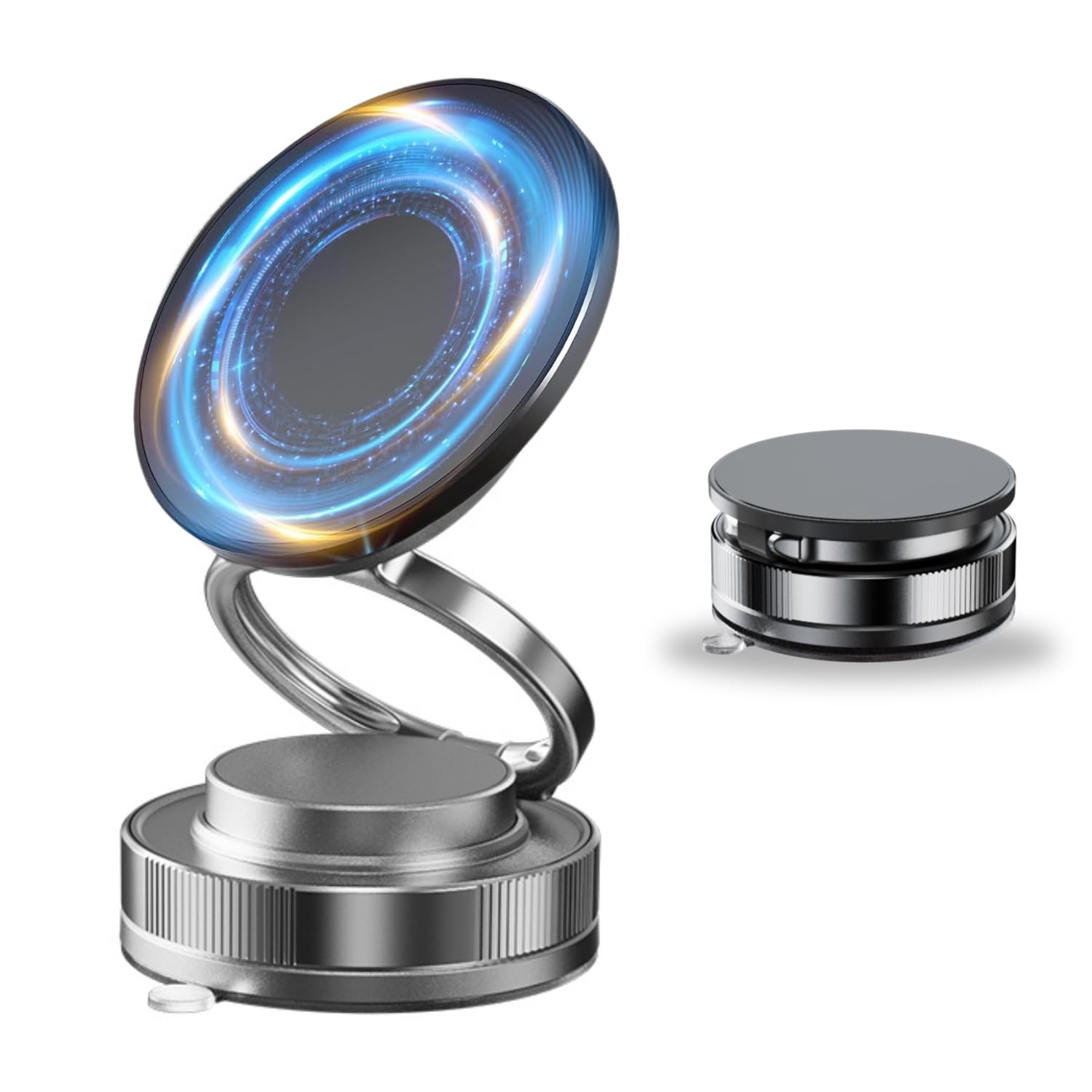 SPREAD Magnetic Foldable Phone Stand with 360 Degree Rotation | Strong Suction Cup Mobile Holder | Adjustable Desk and Car Mount for All Smartphones | Compact Folding Stand for Gym, Kitchen & More-image-10