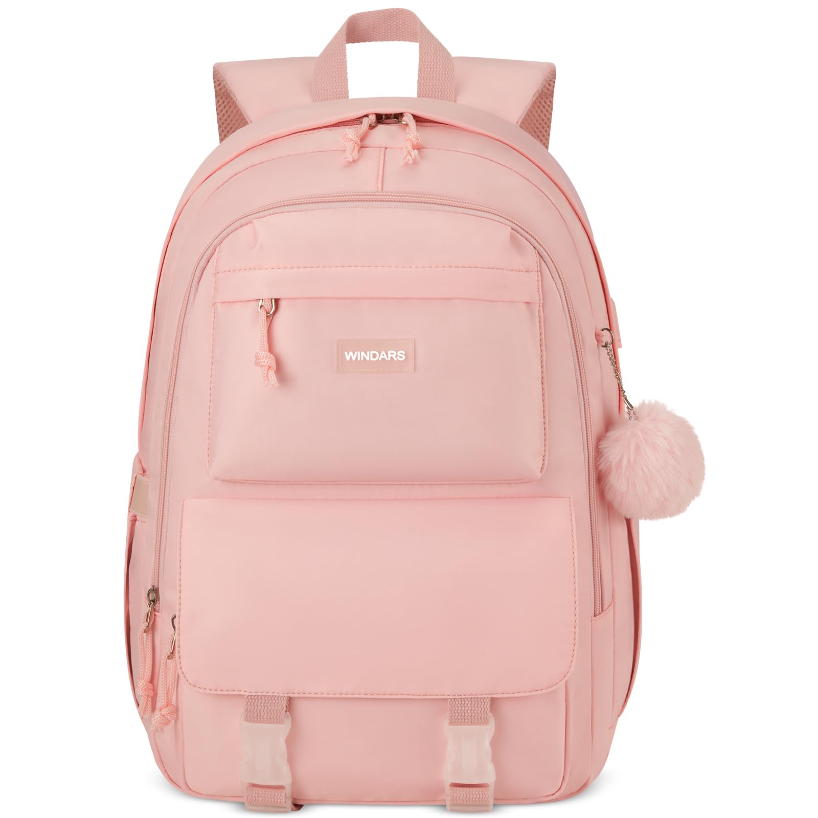WINDARS Backpacks for Girls, 15.6 Inch School Bag Cute Waterproof Laptop Bookbag Large College Backpack for Teen Women Students Anti Theft Travel