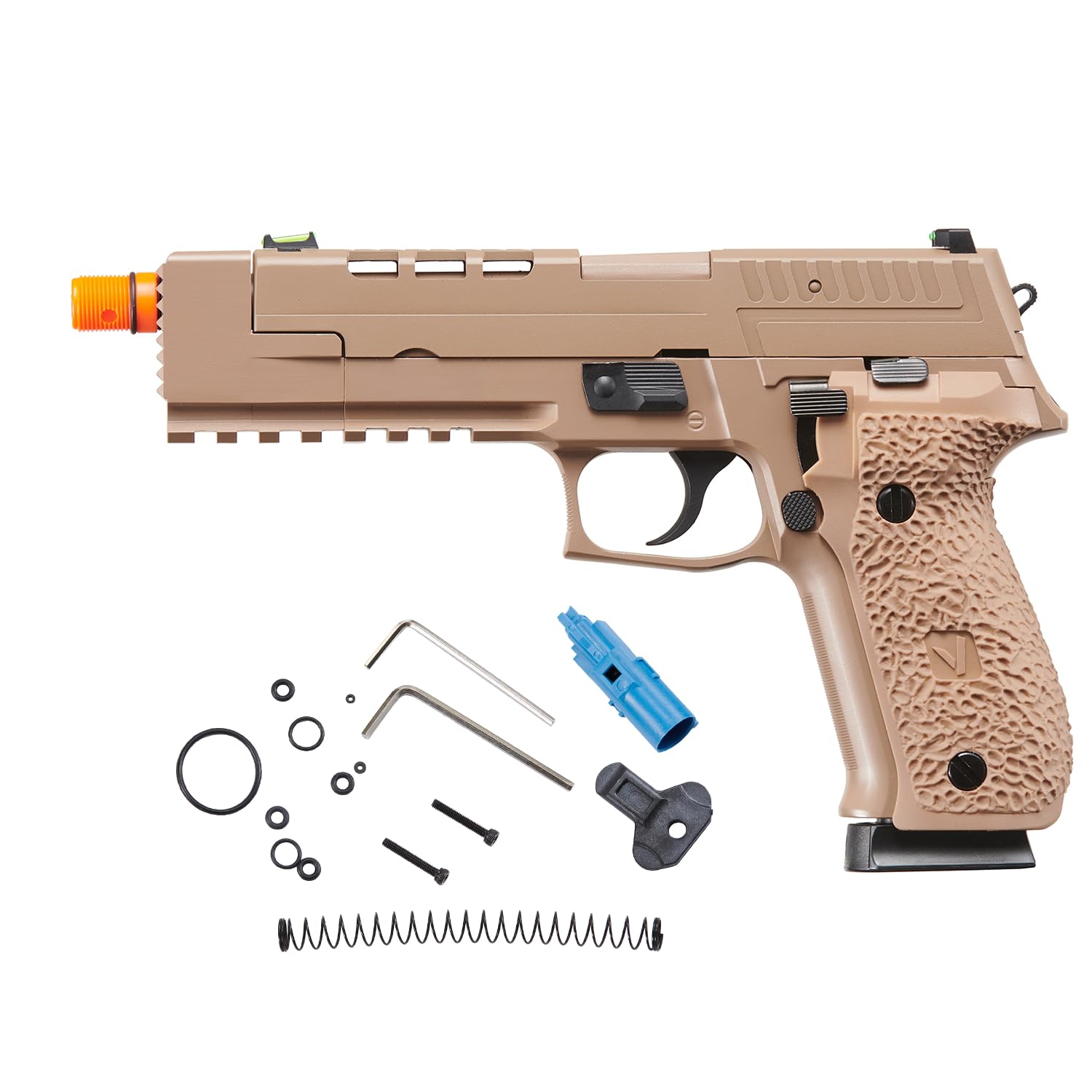 Vorsk Aluminum Airsoft Hi-Capa VP26X Gas Blowback Pistol w/ 20mm Rail