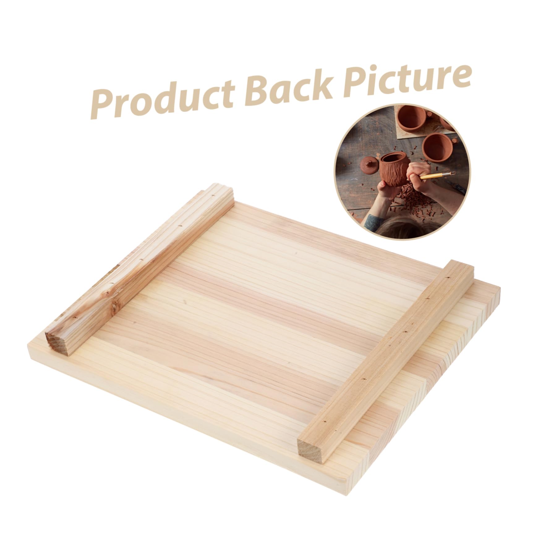 Tablero de Arcilla de Madera Beige, 2 Piezas para Modelado Cerámico | Tabla de Secado de Arcilla, Absorción de Agua, Uso Versátil para Escultura y Artesanía