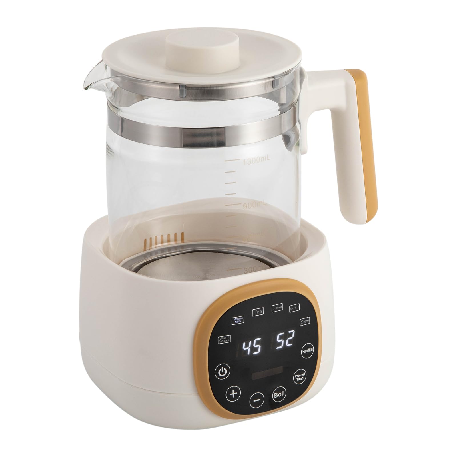 Podgrzewacz do butelek 1,3 l, 72 godziny termostat, przygotowanie butelek ze stali nierdzewnej, temperatura 37-95℃ do salonu, kuchni, sypialni, biura