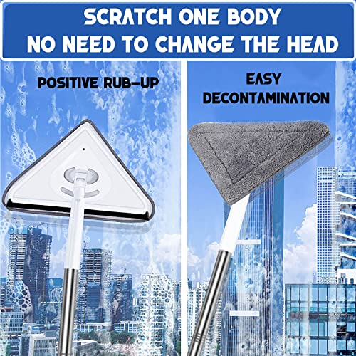 Cutegigi Wall Mop With Long Handle Triangle Mop Microfiber Mop Cleaner For Cleaning Walls, Ceilings, Windows #TOP1