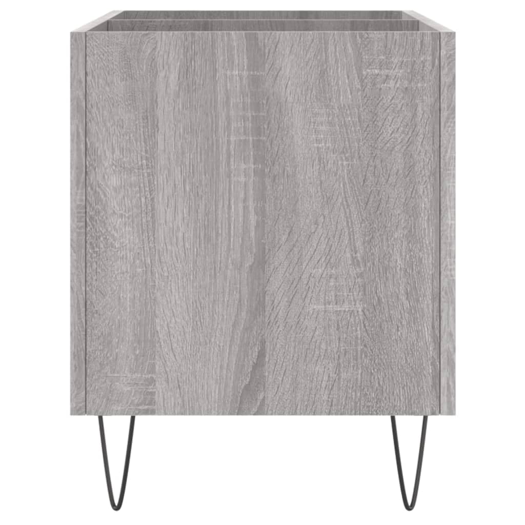 Armadio per dischi in legno Sonoma, 74,5 x 38 x 48 cm, con gambe in ferro, spazioso scaffale per vinile, CD, DVD, credenza, Hifirack e dispositivi multimediali in soggiorno