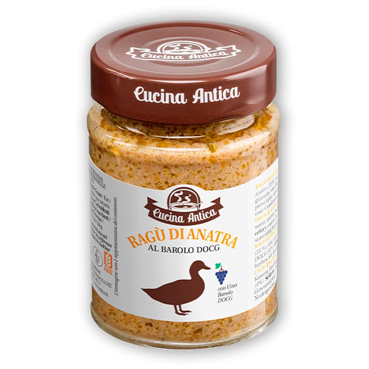 Cucina Antica - Ragú de Pato con Barolo DOCG - 3 Botes de 190 g