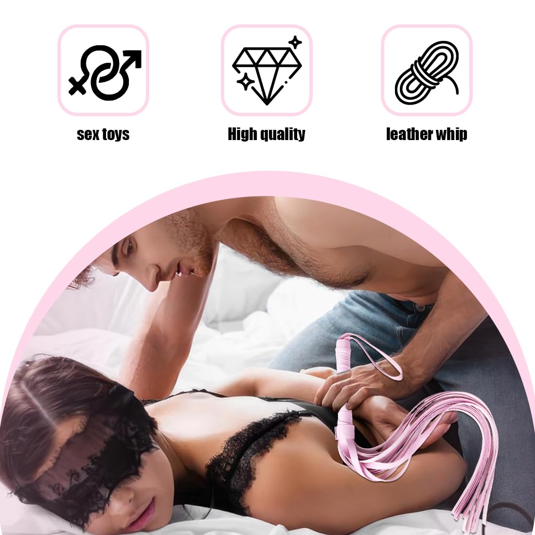 2 pezzi Frusta per domare in Pelle PU, Frusta da Equitazione,Frusta da Equitazione,Outdoor Sports Portatile Antiscivolo Simil Pelle Frustino Cavallo,Frusta Antiscivolo per Cavallo,Nero,rosa
