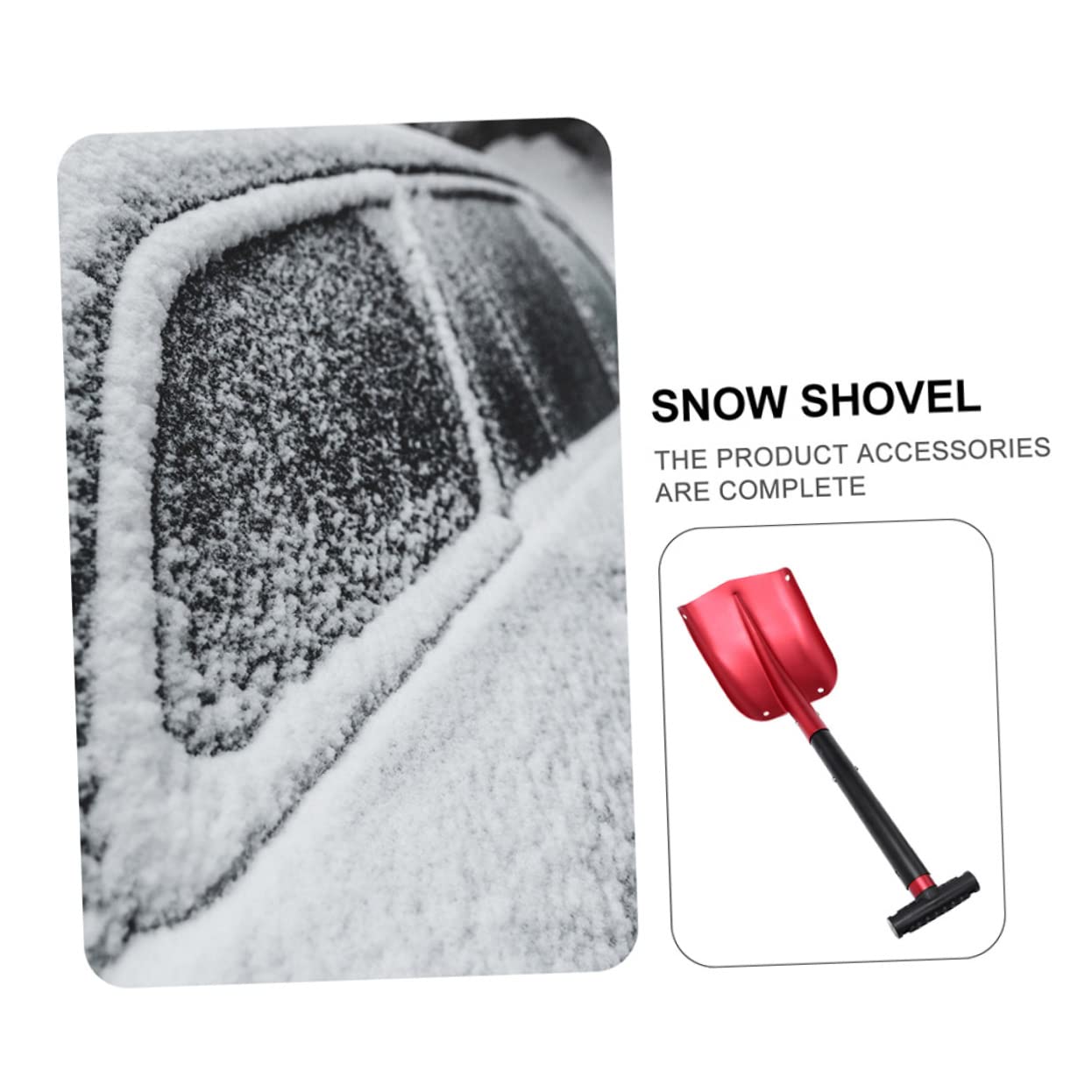 BESPORTBLE Pelle à Neige pour Voiture en Alliage D’Aluminium, Légère et Démontable, pour Retirer la Glace, Rangement Facile en Hiver
