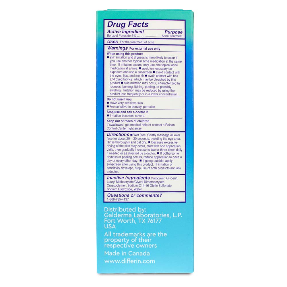 differin daily deep facial cleanser for acne prone skin