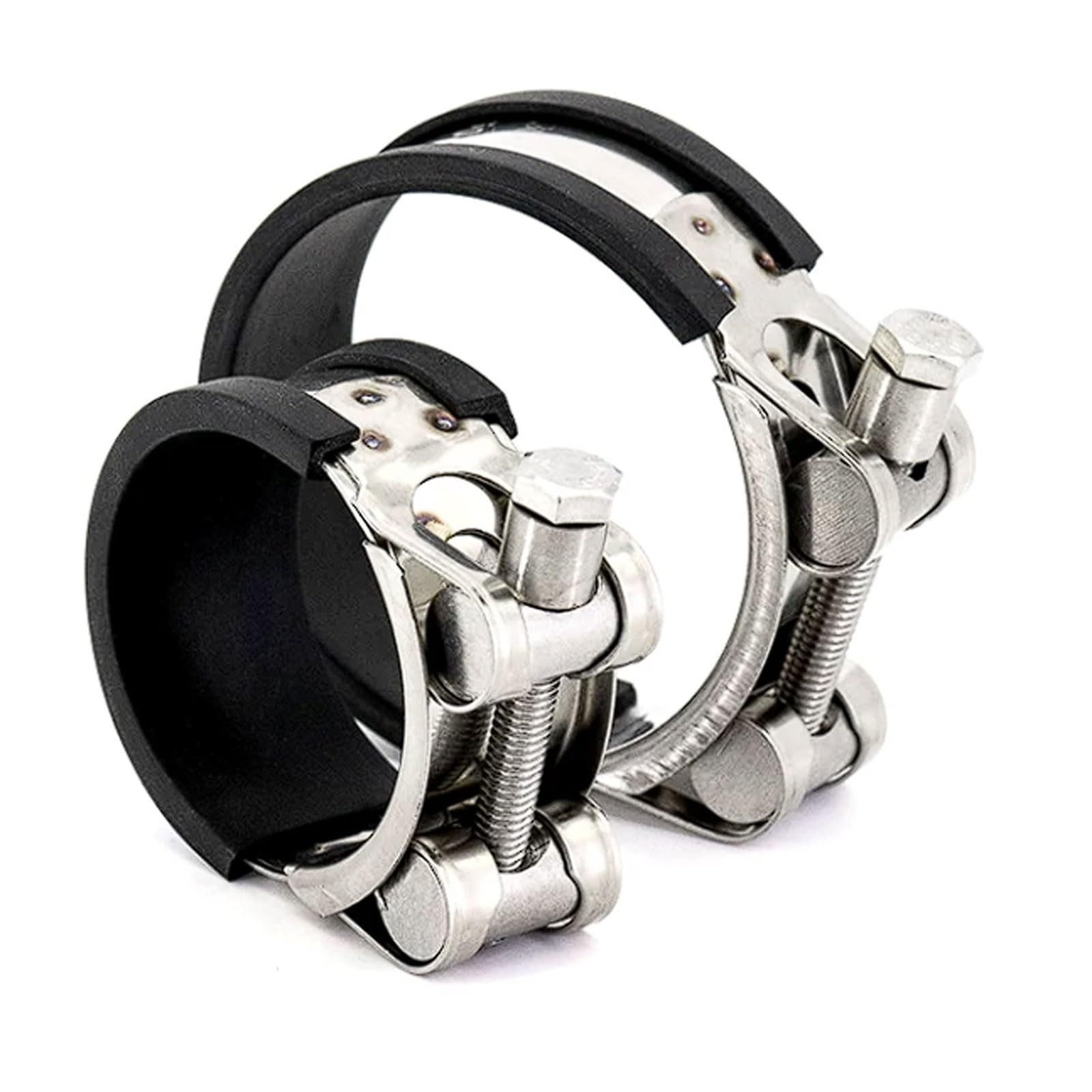 Fascette per tubi in acciaio inox 316 ad alta resistenza rinforzate stile europeo, 8 pezzi di clip per tubi e fascette con striscia in gomma Fibbia di fissaggio(Ф52-55)