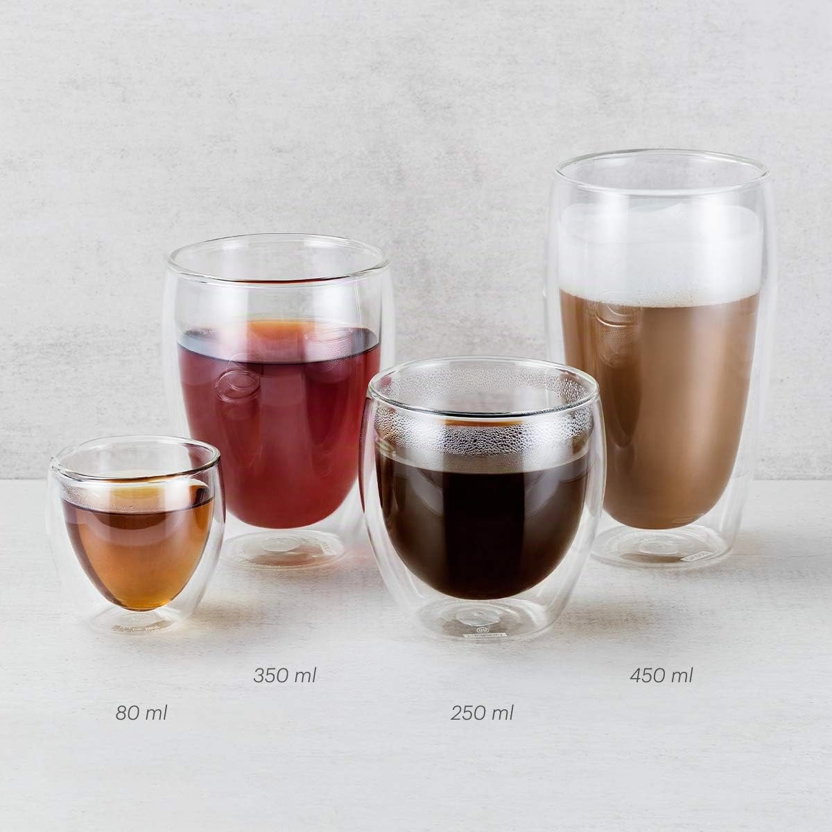 Bodum 1802-16 assam Teebereiter, (French Press System, PermanentEdelstahlfilter),1,5L,shiny & 4557-10 pavina 2-teiliges Gläser-Set (Doppelwandig, Isoliert, Mundgeblasen, 0,08 liters) transparent