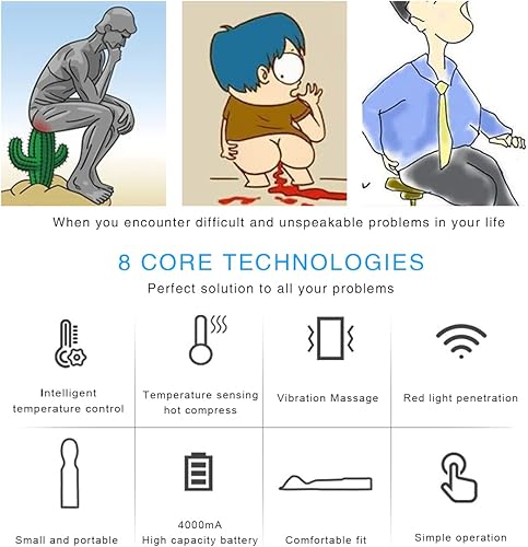 Miniatura 3 de Instrumento para Hemorroides Fisura Comprimir Caliente Masaje Rápido Alivio y Tratamiento de Hemorroides Máquina de Instrumento Portátil
