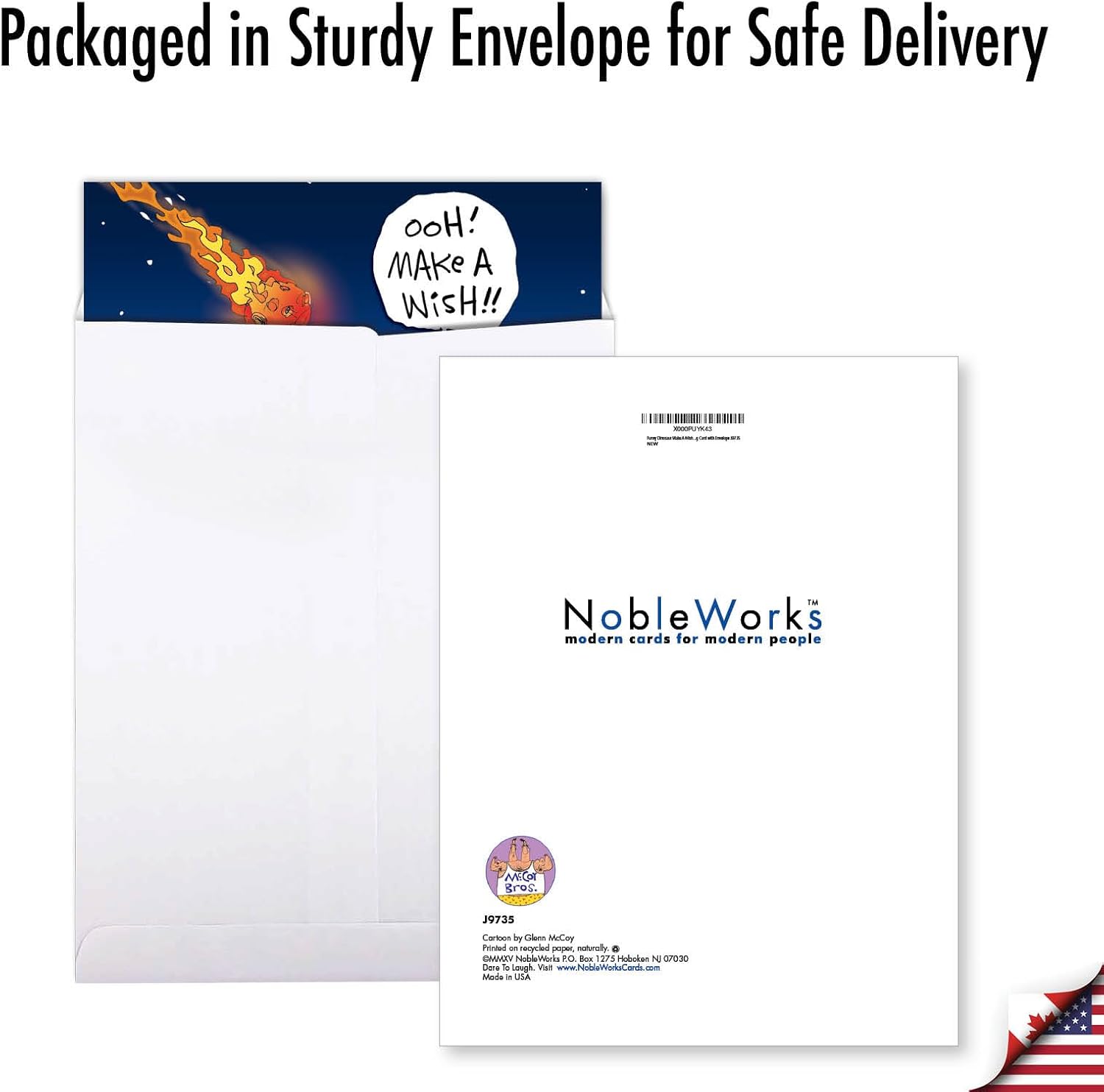NobleWorks - 1 Jumbo Funny Birthday Card with Envelope (8.5 x 11 Inch) - Birthday Occasion Humor, Group Cartoon Card - Make a Wish J9735 image 5