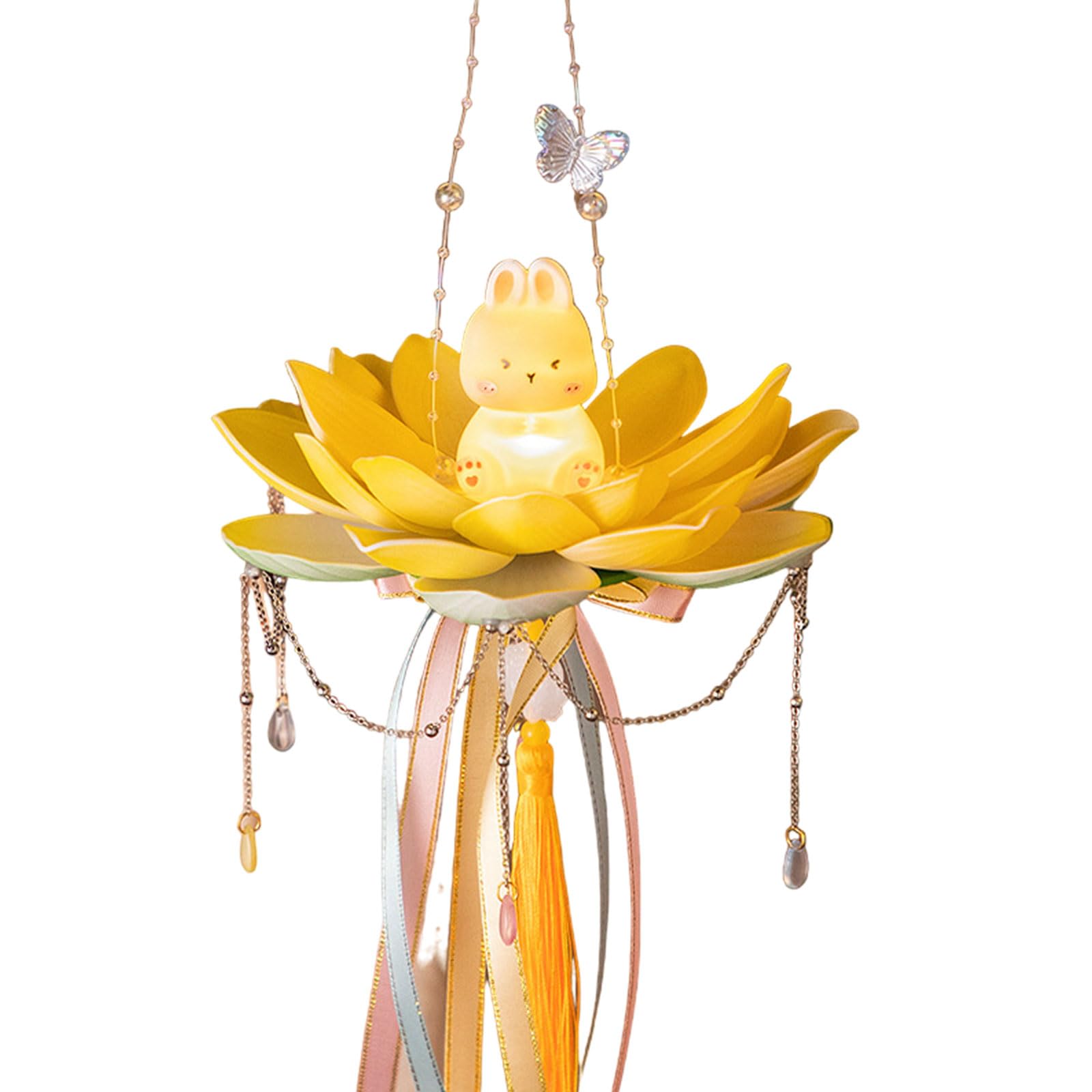 GTYLF Autumn Festival Flower Light Unique Autumn Flower Light with Rabbits Adornment for Cultural Celebration Festival Decoration