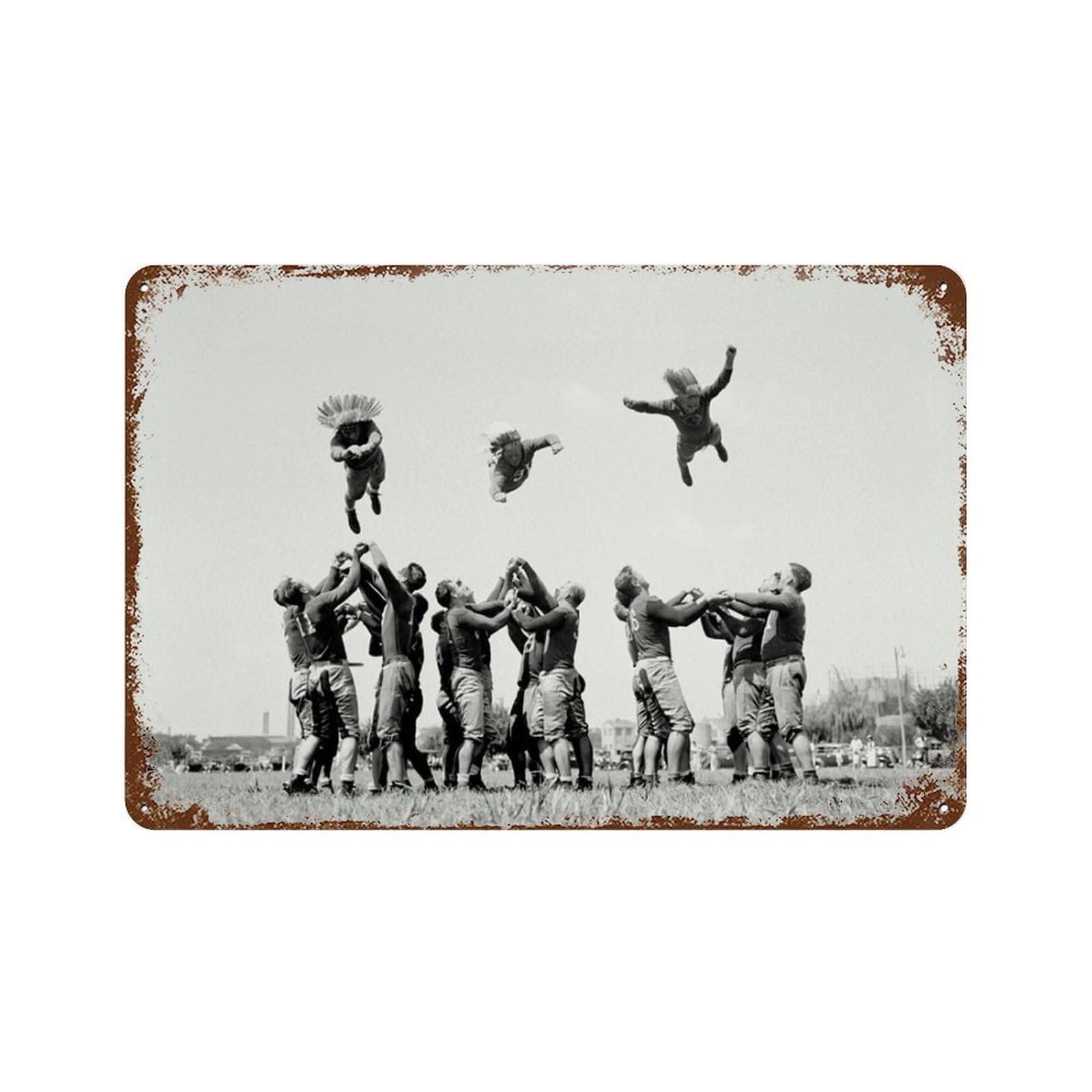 xiaoxiaoshen Vintage Football Wall Decor Art Metal Tin Poster Modern Home Decor Art Home Bar Shop Decorations Vintage Sign 20x30cm